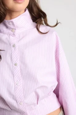 America Today New In^Boue Bee cropped boue et funne kraag