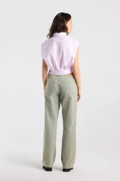 America Today New In|T-Shirts & Tops^Boue Inny ouwoze cropped boue et krijttreep
