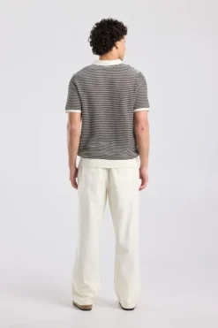 America Today Broeken|Linnen^Broek Patrick traight fit innen broek et eatiche taieband