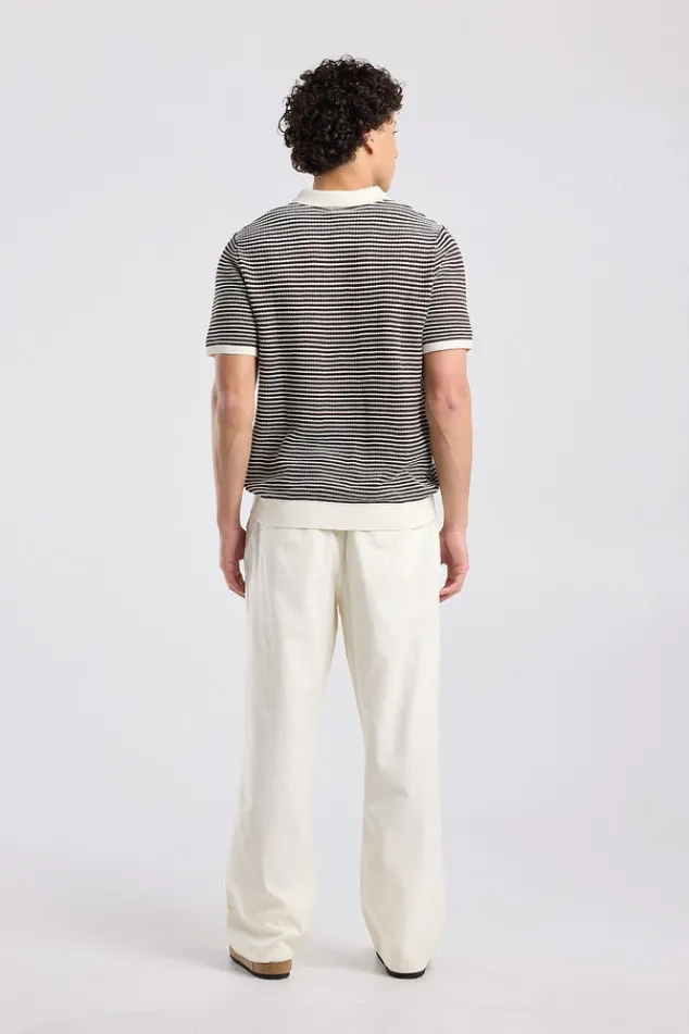 America Today Broeken|Linnen^Broek Patrick traight fit innen broek et eatiche taieband