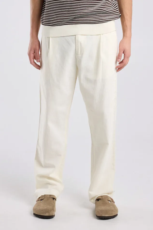 America Today Broeken|Linnen^Broek Patrick traight fit innen broek et eatiche taieband
