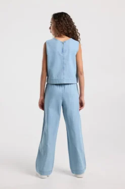 America Today Broeken^Broek Primrose Jr denim broek met elastische taille en koorden