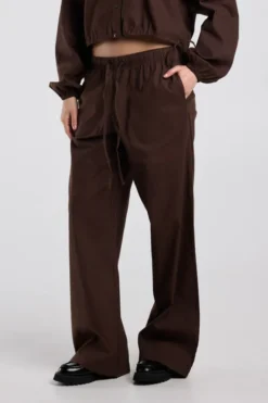 America Today Linnen|Broeken^Broek Proie innen broek et high wait en trekkoord