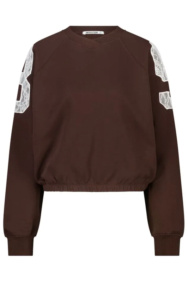 America Today Sweaters & Hoodies|Truien & Vesten^Crewneck weater anny overized crewneck et eatiche zoo