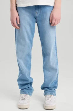 America Today Jeans^Dexter Jr jeans straight fit jeans met ritssluiting en stretch