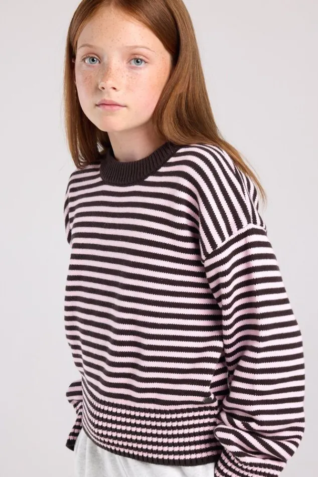 America Today Truien & Vesten|New In^Gebreide trui Klaudia Jr gestreepte gebreide trui