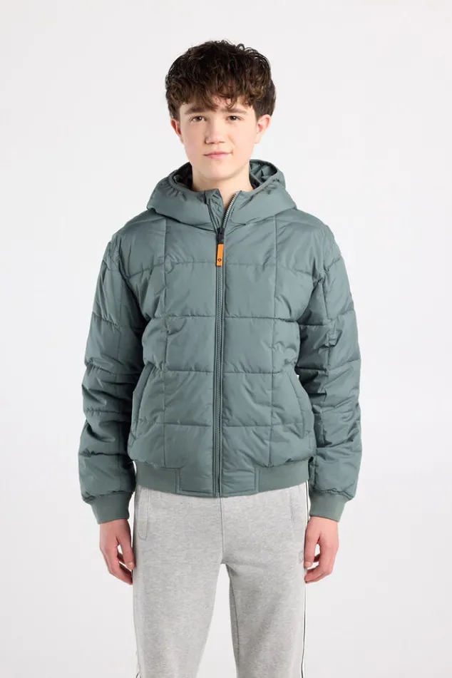 America Today Jassen & Regenjassen^Hooded bomber Jaylan JR Gewatteerde hooded bomber met mouwbadge