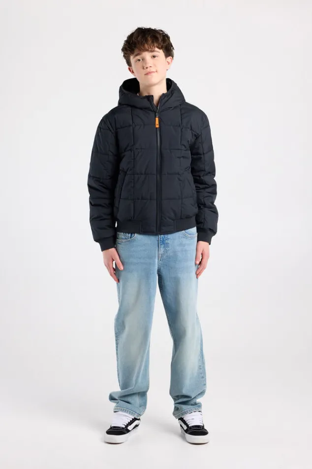 America Today Jassen & Regenjassen^Hooded bomber Jaylan JR Gewatteerde hooded bomber met mouwbadge