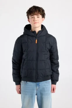 America Today Jassen & Regenjassen^Hooded bomber Jaylan JR Gewatteerde hooded bomber met mouwbadge
