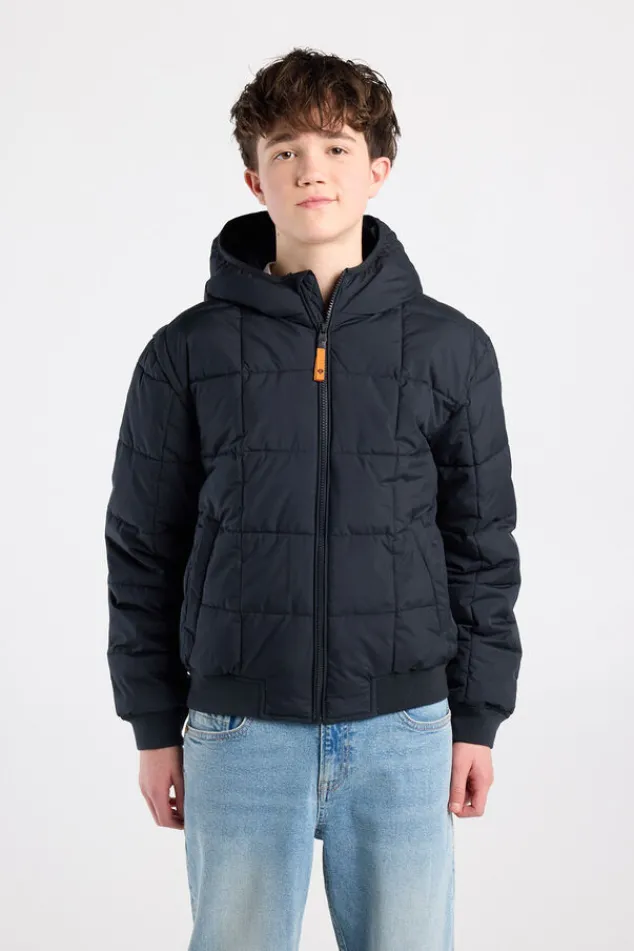 America Today Jassen & Regenjassen^Hooded bomber Jaylan JR Gewatteerde hooded bomber met mouwbadge
