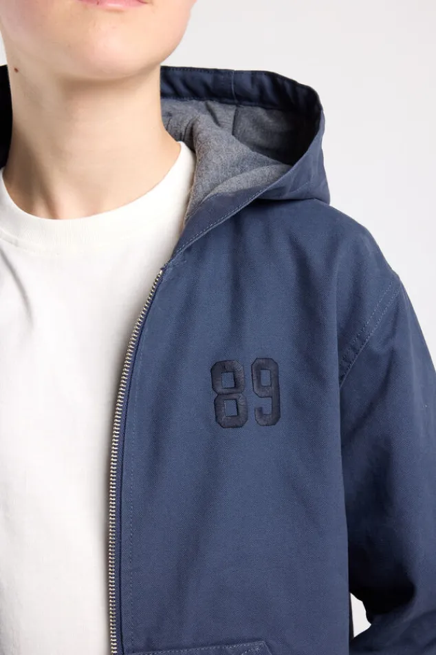 America Today Jassen & Regenjassen^Hooded Bomber Judd JR canvas bomber met capuchon en borstembroidery