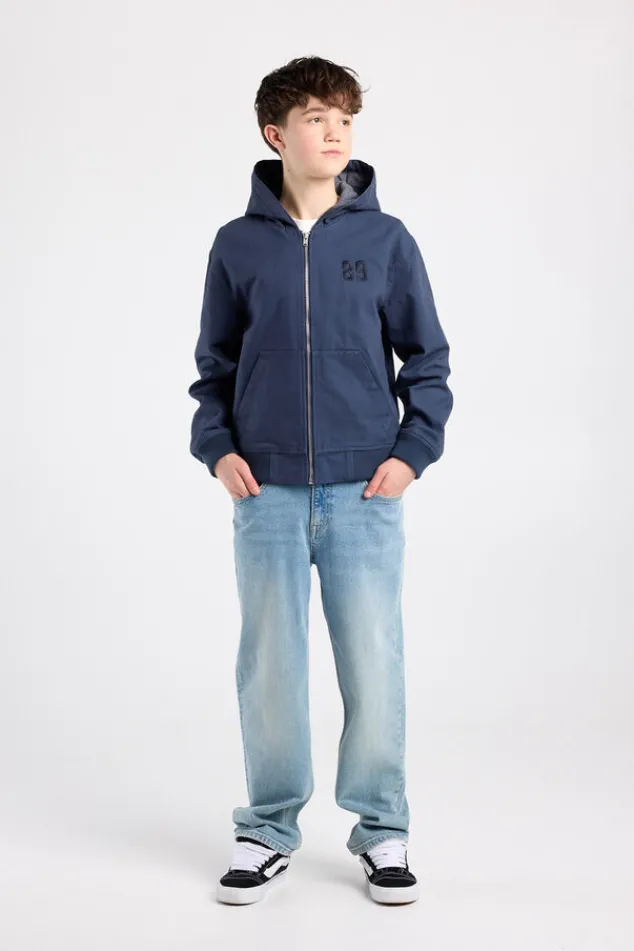 America Today Jassen & Regenjassen^Hooded Bomber Judd JR canvas bomber met capuchon en borstembroidery