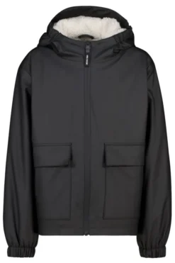 America Today Jassen & Regenjassen^Jael JR raincoat korte regenjas met teddycapuchon en drukknoopsluiting