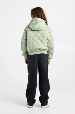 America Today Jassen & Regenjassen^Jas Joanna JR gewatteerde jas met capuchon en gekleurde schouderbies