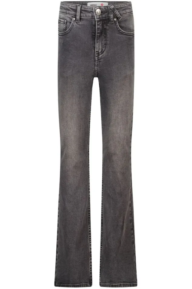 America Today Jeans^Jeans Emily flare Jr Flared jeans met knoop- en ritssluiting