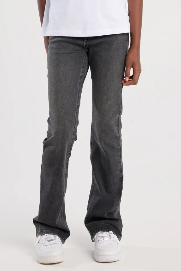 America Today Jeans^Jeans Emily flare Jr Flared jeans met knoop- en ritssluiting