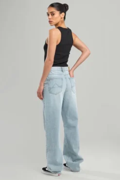 America Today Jeans^Jeans Irvine High waist jeans met rechte broekspijpen