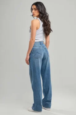 America Today Jeans^Jeans Irvine High waist jeans met rechte broekspijpen