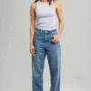 America Today Jeans^Jeans Irvine High waist jeans met rechte broekspijpen
