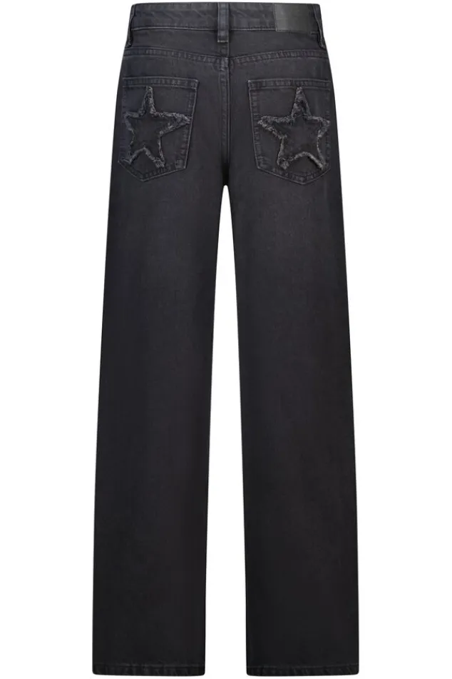 America Today Jeans^Jeans Phoenix Jr loose fit jeans met ster patches