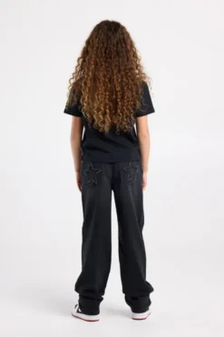America Today Jeans^Jeans Phoenix Jr loose fit jeans met ster patches