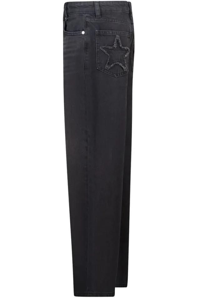 America Today Jeans^Jeans Phoenix Jr loose fit jeans met ster patches