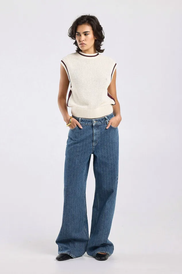 America Today Jeans^Jeans Tempe medium waist jeans met wide fit