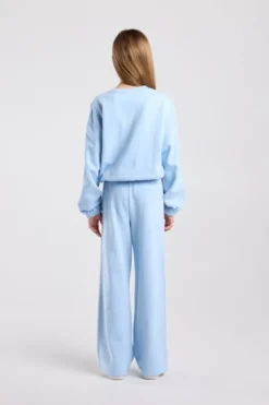 America Today Broeken|Joggingbroeken^Joggingbroek Cristy Jr wide leg joggingbroek met zijstreep en embroidery