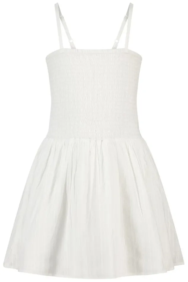 America Today Jurken^Jurk Dorian Jr lichte linnen jurk met smock top
