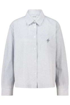 America Today New In^Longsleeve blouse met ruitpatroon Beverly longsleeve blouse met ruitpatroon en borstzak
