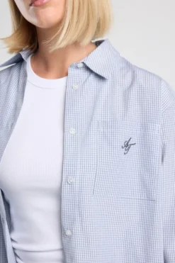 America Today New In^Longsleeve blouse met ruitpatroon Beverly longsleeve blouse met ruitpatroon en borstzak