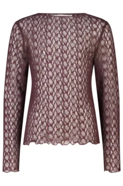 America Today T-Shirts & Tops|New In^Longsleeve Lillo Jr kanten top met lange mouwen en lettuce hem
