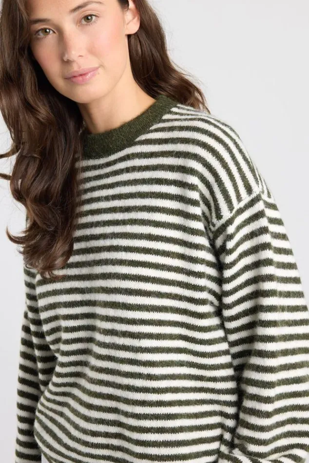 America Today New In|Truien & Vesten^Puover Keira getreepte ooe fit puover