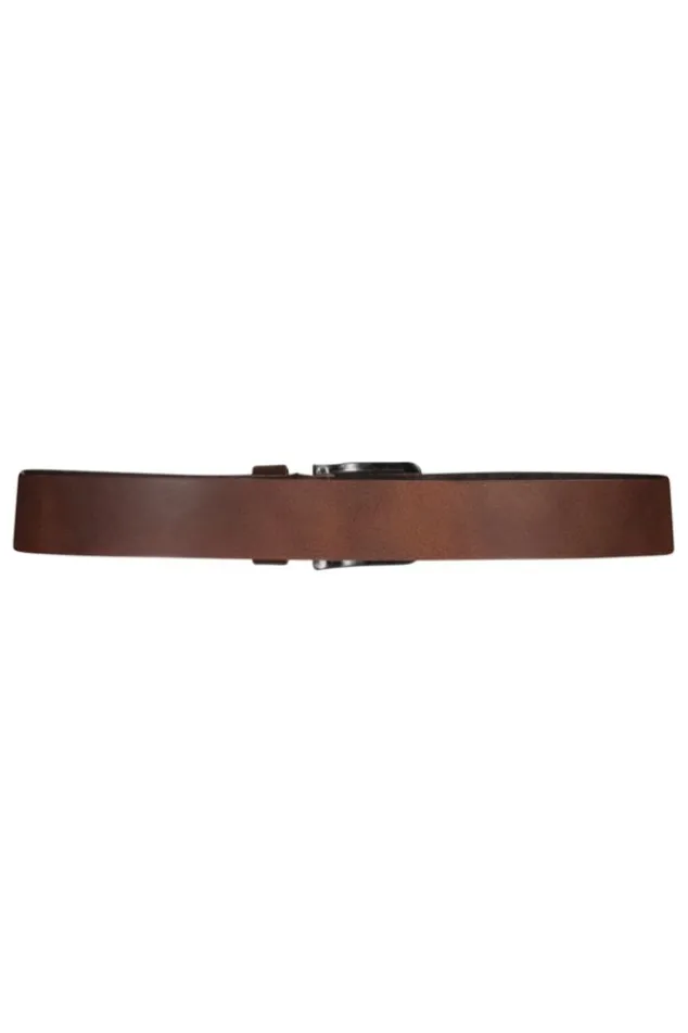 America Today Accessoires^Riem Ashton Leren riem met zilveren gesp