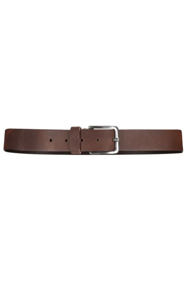 America Today Accessoires^Riem Ashton Leren riem met zilveren gesp