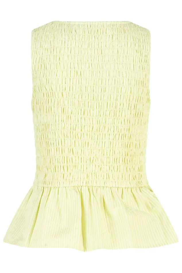 America Today New In|T-Shirts & Tops^Shirt Isero mouwloze smock top met ruffle onderkant