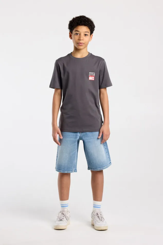 America Today Shorts^Short Nate Jr denim short met relaxed fit voor boys