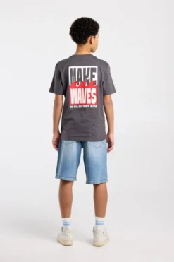 America Today Shorts^Short Nate Jr denim short met relaxed fit voor boys