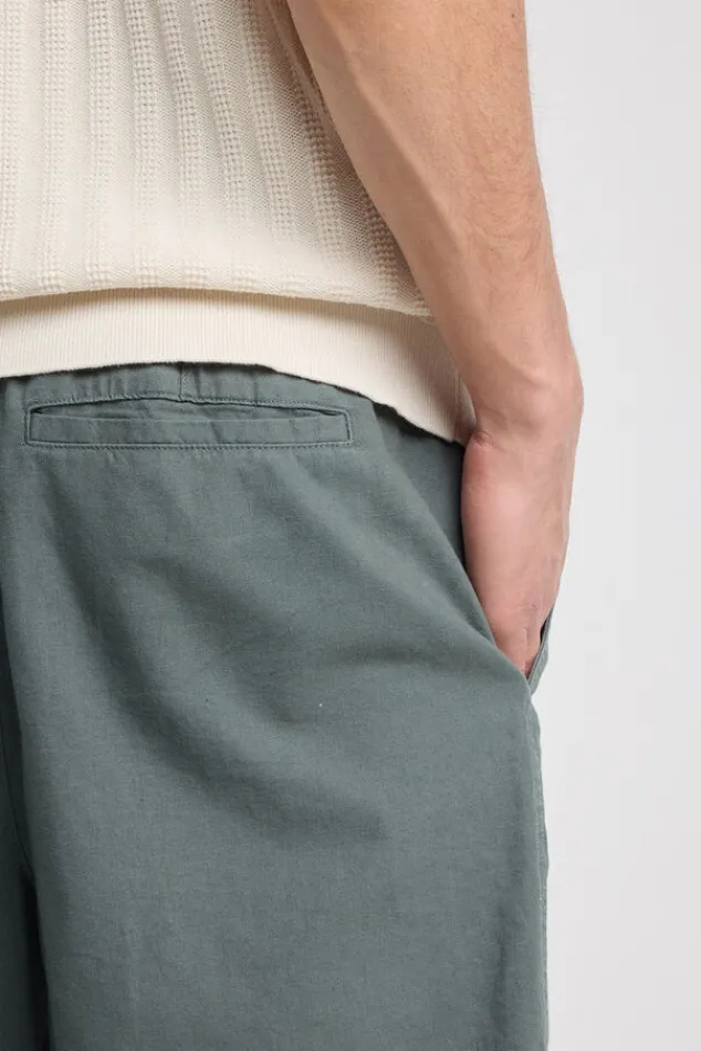 America Today Shorts|Linnen^hort Noran reguar fit hort et voor- en achterzakken
