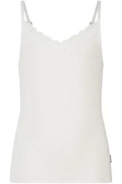 America Today Ondergoed & Lounge^Singlet Grace JR singlet met kanten halslijn en verstelbare bandjes