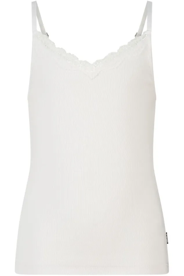America Today Ondergoed & Lounge^Singlet Grace JR singlet met kanten halslijn en verstelbare bandjes