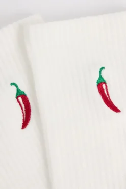 America Today Accessoires|New In^Sokken Thabo Fun hoge sokken met embroidery detail