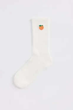 America Today Accessoires|Accessoires^Sokken Thabo Fun hoge sokken met ribstructuur en embroidery