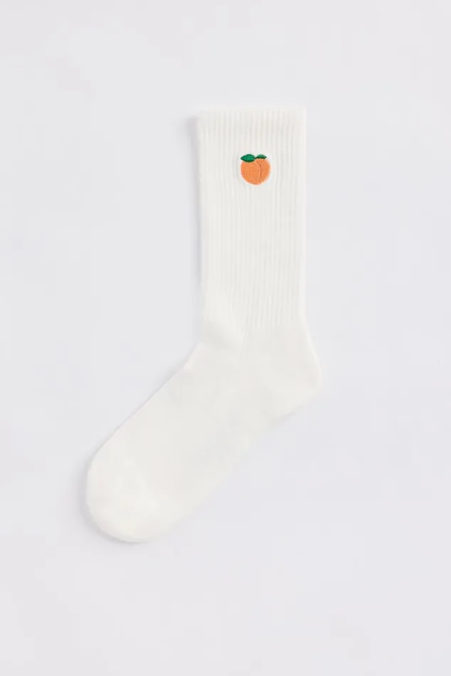 America Today Accessoires|Accessoires^Sokken Thabo Fun hoge sokken met ribstructuur en embroidery