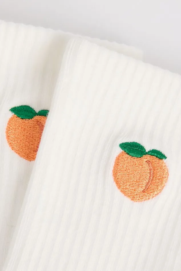 America Today Accessoires|Accessoires^Sokken Thabo Fun hoge sokken met ribstructuur en embroidery