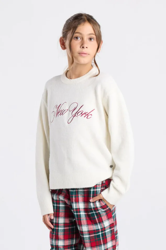 America Today Truien & Vesten^Sweater Kardy jr Sweater met ronde hals en jacquard of borduursel