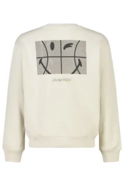 America Today Sweaters & Hoodies|New In^Sweater Scout Crew Jr relaxed fit sweater met Smileyworld™ chest- en backprint