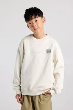 America Today Sweaters & Hoodies|New In^Sweater Scout Crew Jr relaxed fit sweater met Smileyworld™ chest- en backprint