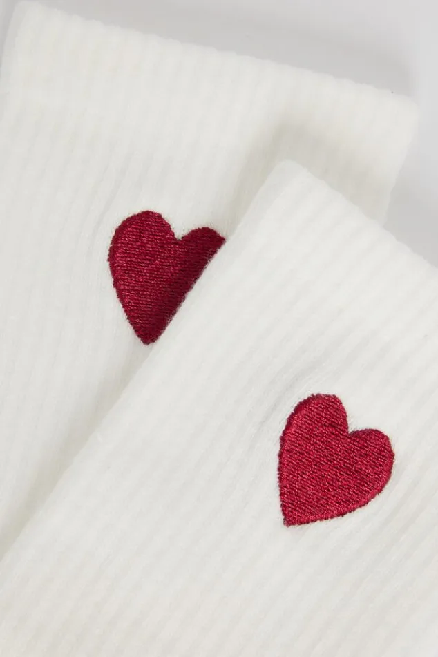 America Today Accessoires|Accessoires^Thabo Fun sokken hoge sokken met ribstructuur en embroidery