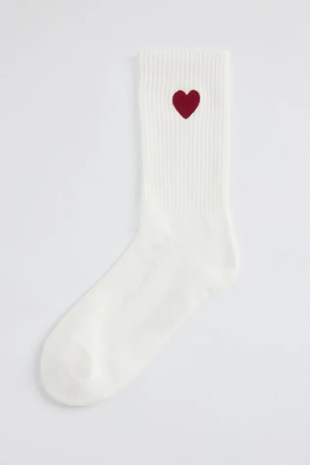 America Today Accessoires|Accessoires^Thabo Fun sokken hoge sokken met ribstructuur en embroidery